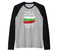 My Wife Is Bulgarian Nothing Scares Me Flag Raglan Baseball Tee