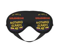 My Wife is Colombian Colombia Flag Eye Mask Sleep Mask Light BlockBlindfold Night Eyes Cover Soft Pressure-Free Eyeshade with Elastic Strap for Home Travel Office Nap Yoga