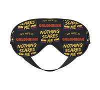 My Wife is Colombian Colombia Flag Eye Mask Sleep Mask Light BlockBlindfold Night Eyes Cover Soft Pressure-Free Eyeshade with Elastic Strap for Home Travel Office Nap Yoga