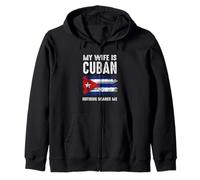 My Wife Is Cuban Nothing Scare Me Cuba Heritage Roots Pride Zip Hoodie