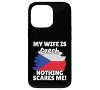My Wife Is Czech Funny Czech Republic Flag Gift for Husband Case for iPhone 13 Pro