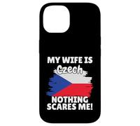 My Wife Is Czech Funny Czech Republic Flag Gift for Husband Case for iPhone 14