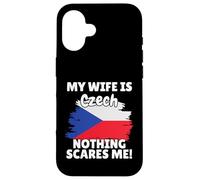My Wife Is Czech Funny Czech Republic Flag Gift for Husband Case for iPhone 16