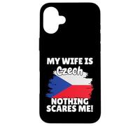 My Wife Is Czech Funny Czech Republic Flag Gift for Husband Case for iPhone 16 Plus