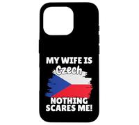 My Wife Is Czech Funny Czech Republic Flag Gift for Husband Case for iPhone 16 Pro