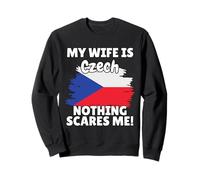 My Wife Is Czech Funny Czech Republic Flag Gift for Husband Sweatshirt