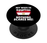 My Wife Is Egyptian Funny egypt Flag Gift for Husband PopSockets Adhesive PopGrip