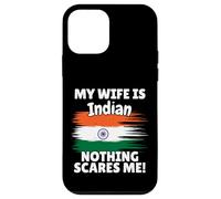 My Wife Is Indian Funny India Flag Gift for Husband Case for iPhone 12 mini
