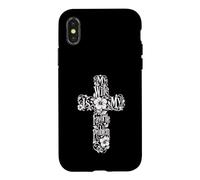My Wife Is My Favorite Problem Floral Cross Christianity Case for iPhone X/XS