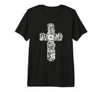 My Wife is My Favorite Problem Floral Cross Christianity Premium T-Shirt