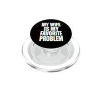 My Wife Is My Favorite Problem Retro Glitch PopSockets PopGrip for MagSafe