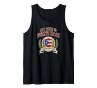 My Wife is Puerto Rican Nothing Scares Me PR Flag Funny Mens Tank Top