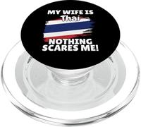 My Wife Is Thai Funny Thailand Flag Gift for Husband PopSockets PopGrip for MagSafe