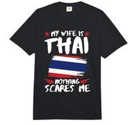 My Wife is Thai Nothing Scares Me Thailand Wife Husband Comfort Colors Adult Heavyweight T-Shirt