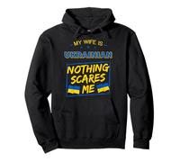 My Wife Is Ukrainian Ukraine Heritage Roots Pride Flag UKR Pullover Hoodie
