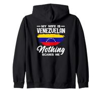 My Wife Is Venezuelan Nothing Scares Me Zip Hoodie