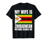 My Wife is Zimbabwean Print for Husband Zimbabwe Zimbabwean T-Shirt