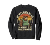 My Wife Made Me Fat Husband Funny Bigfoot Fathers Day Dad Sweatshirt