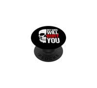 MY WIFE WILL BURY YOU Funny Skull PopSockets Adhesive PopGrip