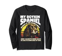 My Winking Boykin Spaniel Has A Secret Code For A Dog Parent Long Sleeve T-Shirt