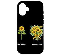 My Wish God's Plan Sunflower Christian Faith Religious Case for iPhone 16