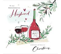 My Wonderful Husband Xmas Wine Festive Christmas Card Xmas Greeting Cards 496486