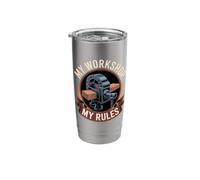 My Workshop My Rules Woodworker Carpenter Stainless Steel Insulated Tumbler