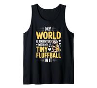 My World is Brighter with My Tiny Fluffball Monkey Quote Tank Top