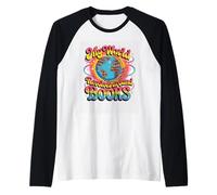 My World Revolves Around Books Universe Raglan Baseball Tee