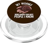 My Worms Have A Crappy Job Funny Worm Farming PopSockets PopGrip for MagSafe