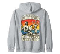 My Worship Is Loud Because My Wounds Were Deep Christian Zip Hoodie