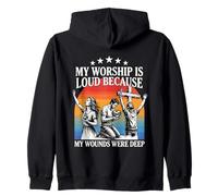 My Worship Is Loud Because My Wounds Were Deep Christian Zip Hoodie