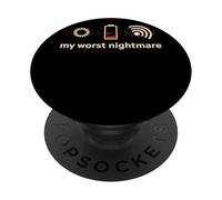 My Worst Nightmare Tech Anxiety Buffering Low Battery Meme PopSockets Adhesive PopGrip