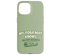 "My Yoga Mat Knows All My Secrets" Cute Funny Gift For Yogis Case for iPhone 15