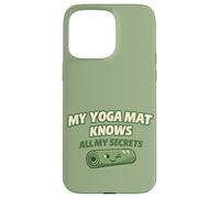 "My Yoga Mat Knows All My Secrets" Cute Funny Gift For Yogis Case for iPhone 15 Pro Max