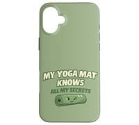 "My Yoga Mat Knows All My Secrets" Cute Funny Gift For Yogis Case for iPhone 16 Plus