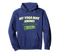"My Yoga Mat Knows All My Secrets" Cute Funny Gift For Yogis Pullover Hoodie