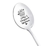 My Yogurt Spoon Gift for Yogurt Lover Women Men Birthday Christmas Gift for Son Sister Yogurt Spoons Gifts for Husband Mom Grandma Funny Engraved Spoon Yogurt Lovers Gifts