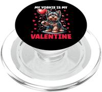 My Yorkie Is My Valentine Yorkshire Terrier Valentine's Day PopSockets PopGrip for MagSafe