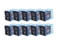 MY2P HH52P MY2NJ Relay Coil General DPDT Micro Mini Electromagnetic Relay Switch With LED AC 110V 220V DC 12V 24V 10Pcs(DC,48V)