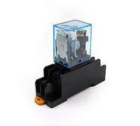 MY2P HH52P MY2NJ Relay Coil General DPDT Micro Mini Electromagnetic Switch with Socket Base LED AC 110V 220V DC 12V 24V 1Pcs(AC 110V)