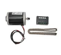 MY6812 Motor 24V 120W DC Chain Tooth High Speed Motor Full Copper Coil Air Cooling Low Noise with Metal Pulley for Electric Bike Electric Tricycle Aluminum Alloy Rubber