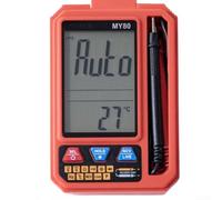 MY80 Smart Auto Ranging Multimeter 6000 Counts NCV Voltage Tester AC DC Ohm Capacitance Temperature Measure Red
