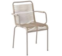 Mya Spaghetti Garden Chair With Armrests Cappuccino/Taupe