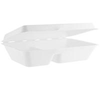 MyAfricaStore Vegware 9x6in Two Compartment Bagasse Clamshell 1x200