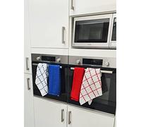 myAIMS Terry Tea Towel 12pk 100% Combed Ring Egyptian Cotton Kitchen Towels Jumbo Size (45 x 70 cm) - Super Absorbent Thick Construction Quick Dry Professional Grade Lint Free Fade Restaurant Bar