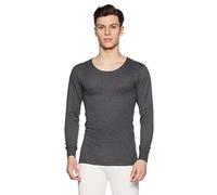 myAIMS Thermal Top Underwear Unisex Ultra-Soft Lightweight Long Set with Fleece Lined Base Quick-Dry Function Layer Winter Skiing Warm Dark Grey Top Only -S