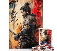 Myamoto Mushashi Warrior Graffiti Artwork Jigsaws 1000 Pieces for Teenagers Boost Cognitive Clarity And Sharpness Mindful Calm Play Enjoyment (38x52cm)
