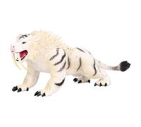 MYANEYPUO White Tiger Model Simulation Plastic Animal Figurine, Mini Tiger Figure Toy, Realistic White Tiger Statue with Fine Details, Educational Ornament for Kids Room Decor and Play
