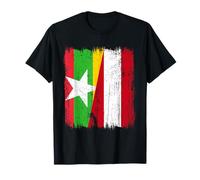 Myanmar Austria Half Flag Burmese Austrian Heritage T-Shirt